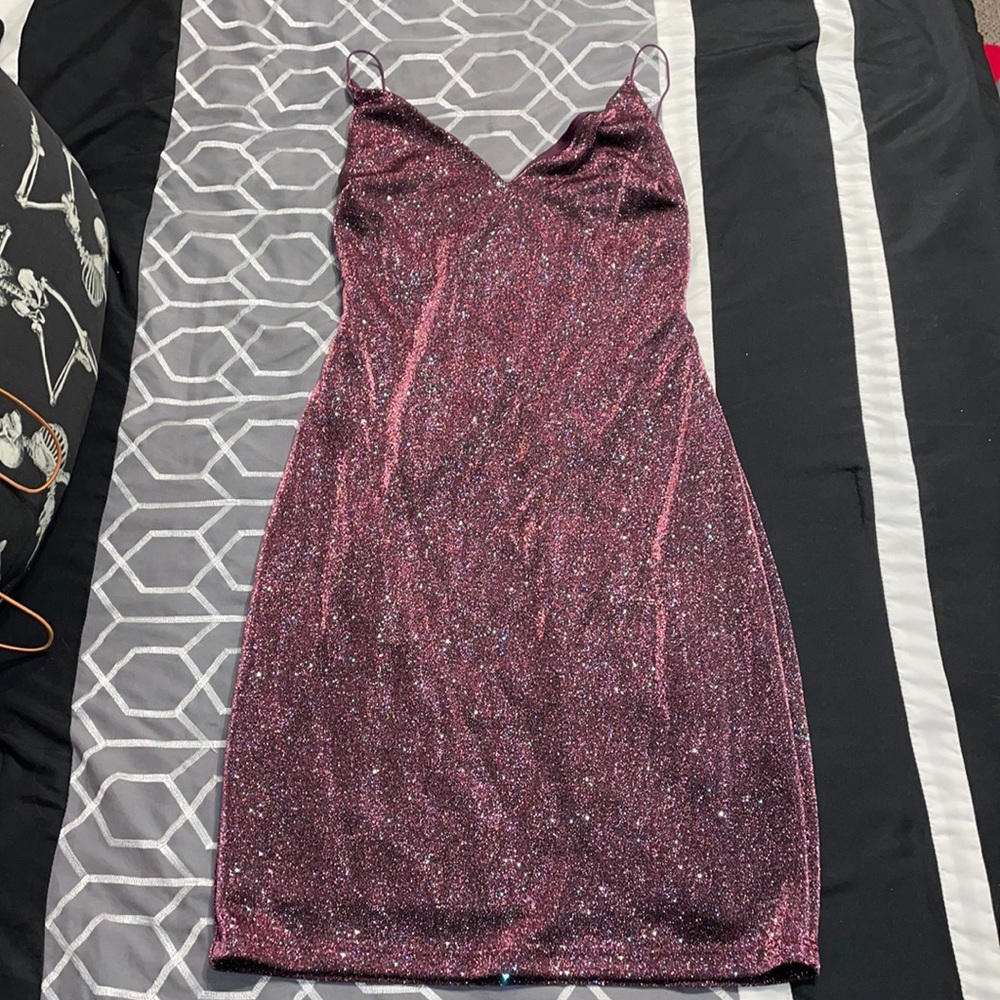 Epiphany Purple Glitter Dress - Picture 3 of 6